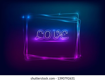 background with neon optical illusion
