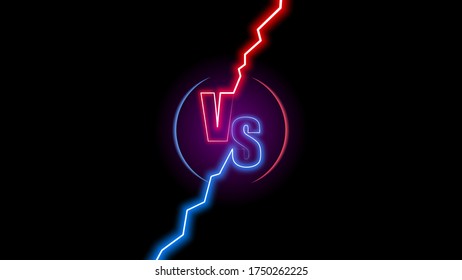 Background Neon Versus Vs Fight Vector Elements