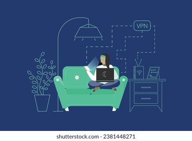 Background Network Security Vector Illustrations: Enhance your visuals with graphics showcasing the importance of robust network security measures