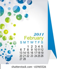 background with new year 2011 calender