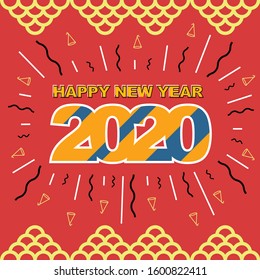 Background New Year 2020. EPS 8 Format