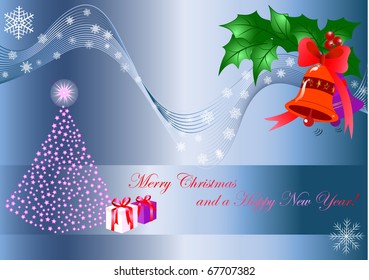 Background with New year banner. vector 10eps.