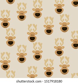 Background for New Year, Christmas, New Year holidays. Background of Christmas reindeer. Vector background.