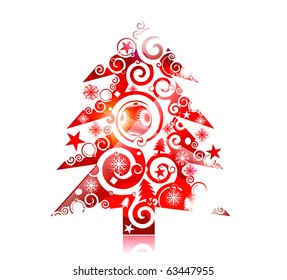 Background for new year and for Christmas, vector illustration