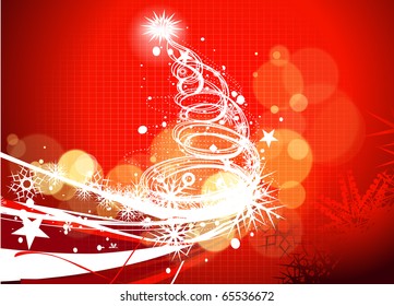 Background for new year and for Christmas, vector illustration