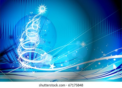 Background for new year and for Christmas, vector illustration