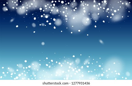 Background for New Year Greetings. Fantasy Holiday Vector Illustration. Glitter White Snow Background. Fantasy  Snowstorm Illustration Design.