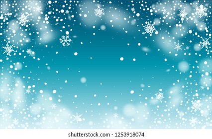 Background for New Year Greetings. Holiday Illustration for Merry Christmas Card. Background with Isolated Fall of Snow. Fantasy  Snowstorm Illustration Design.