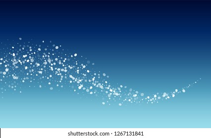 Background for New Year Greetings. Holiday Illustration for Merry Christmas Card. Glitter Snowflakes Background. Fantasy  Snowstorm Illustration Design.