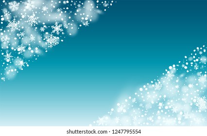 Background for New Year Greetings. Winter Holiday Illustration. Isolated Snowflakes Background. Fantasy  Snowstorm Illustration Design.