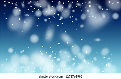 Background for New Year Greetings. Winter Holiday Illustration. Background with Isolated Fall of Snow. Fantasy  Snowstorm Illustration Design.