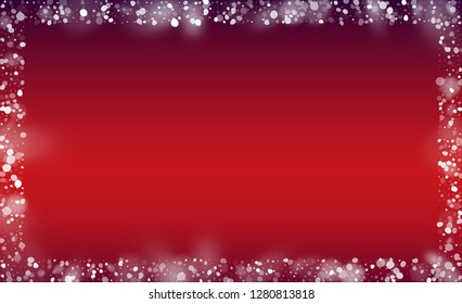 Background for New Year Greetings. Winter Snowy Vector Illustration. Background with Isolated Fall of Snow. Fantasy  Snowstorm Illustration Design.