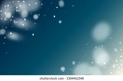 Background for New Year Greetings. Winter Merry Christmas Illustration. Background with Isolated Fall of Snow. Fantasy  Snowstorm Illustration Design.