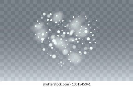 Background for New Year Greetings. Winter Snowy Vector Illustration. Glitter Snowflakes Background. Fantasy  Snowstorm Illustration Design.