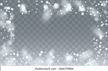 Background for New Year Greetings. Winter Merry Christmas Illustration. Isolated Snowflakes Background. Fantasy  Snowstorm Illustration Design.