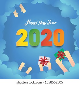 background for the new year illustrated work-vector