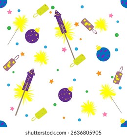 Background for the new year, for making banners, posters, children's calendars and packages. Vector illustration.
