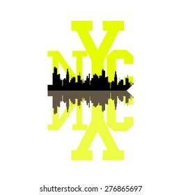 Background New York .For t-shirt or other uses. vector
