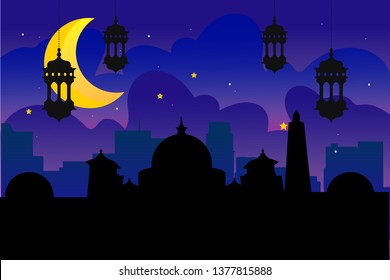 background night ramadan kareem