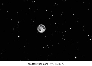background night sky with stars, moon and clouds. Elements of this image furnished by NASA. star shinning at night
