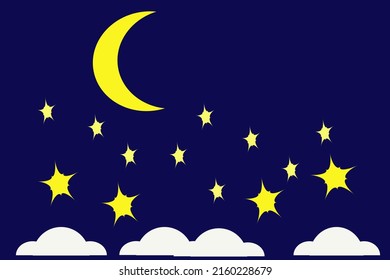 Background nightsky view. fit for wallpaper, template, flash card, etc.