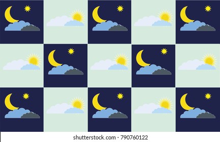 Background  with nighttime and daytime pattern