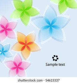 Background with nodern abstract flowers