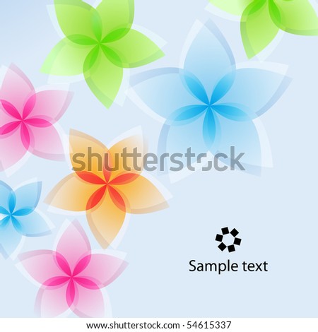Background with nodern abstract flowers
