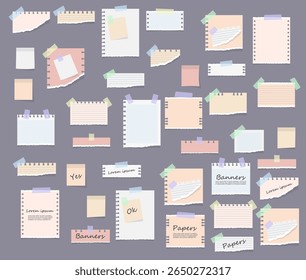 Plano de fundo com bloco de notas bloco de notas colado memorando adesivo boletim escola placa empurrar tack verde quadro fita papel pino lembrete carta vetor design clip escritório papelaria conjunto adesivo branco negócio

