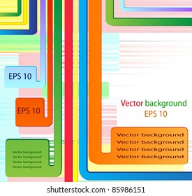 Background for notes from color geometrical figures and strias