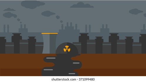 Background of nuclear power plant.