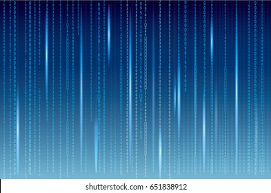 número de fondo, azul, brillante, matriz