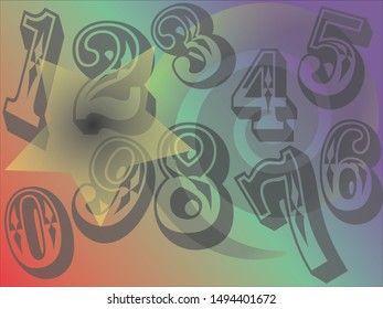 The background numbers from 0 to 9 are suitable when children are learning.