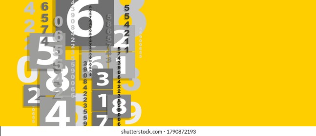 background with numbers in rhythmic dimensions.