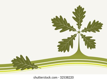 background with oak leaves