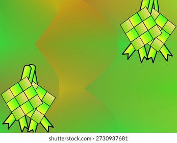 el objeto de fondo de una obra de arte ketupat muy lujosa, dando la bienvenida al bendito mes de Ramadán.