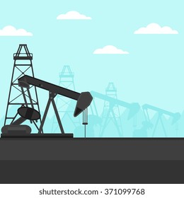 Background of oil derrick.