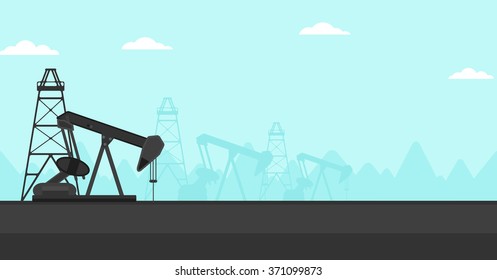 Background of oil derrick.