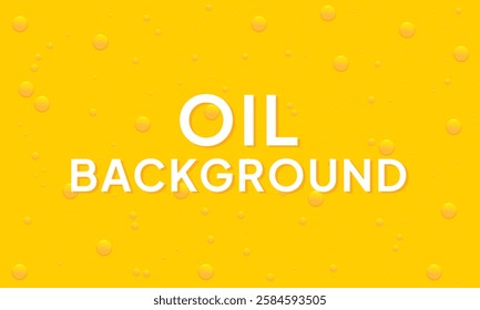 Background with oil drops texture, yellow omega bubbles, gold liquid transparent droplets. Template for skincare essential product with dribs of different shapes vector honey, orange juice pattern