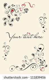 Background with old floral motives