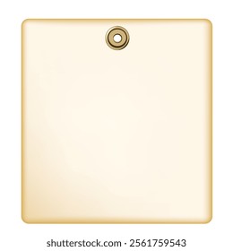 Background of an old label with a metallized hole