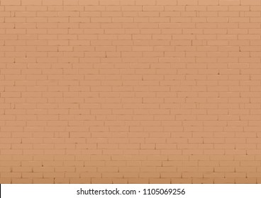 Background with an old red brick wall. Interior in loft style. Vector graphics