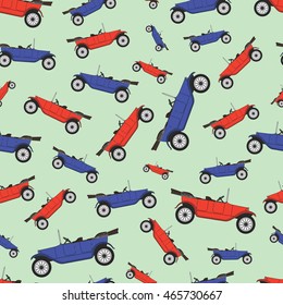 Background old  vintage authentic retro cartoon car convertible.