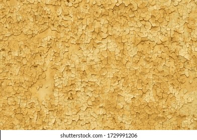 Background of old yellow painted wall. Vector
