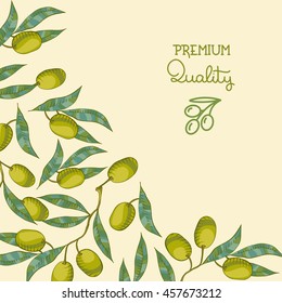 Background with Olive branch