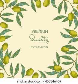 Background with Olive branch