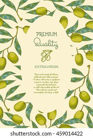 Background with Olive branch