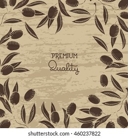 Background with Olive branch