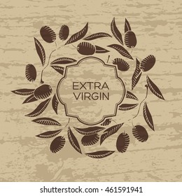 Background with Olive branch