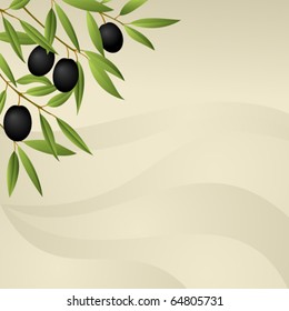 Background with olive branch